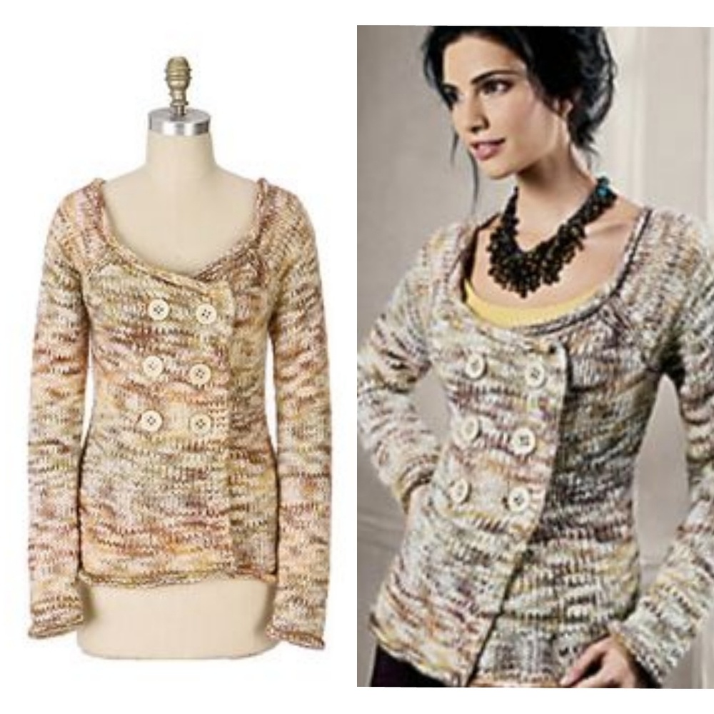 Anthropologie Sleeping on Snow Marled Sweater